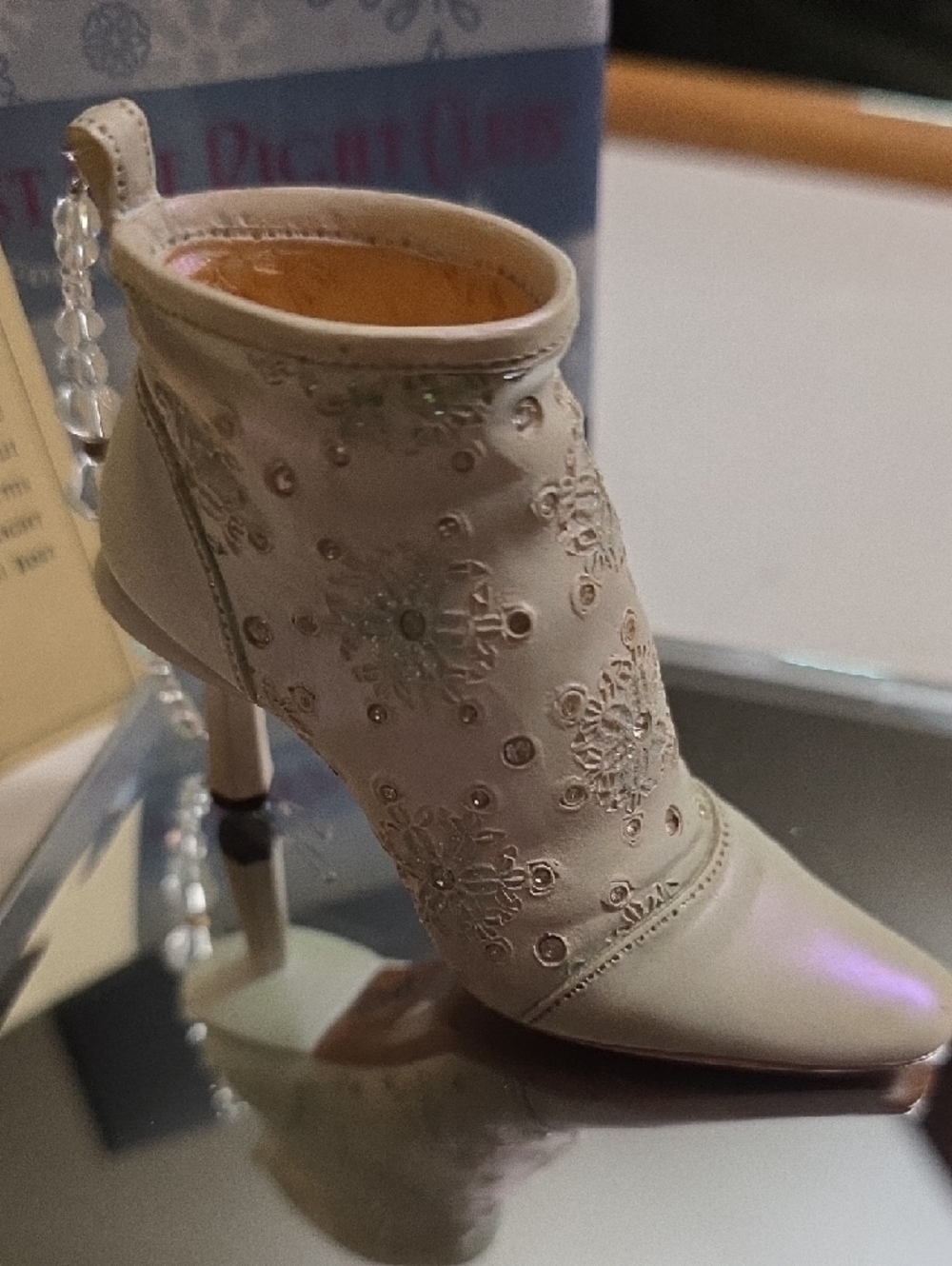 Just The Right Shoe Cream Embroidered Ankle Bootie - Picture 2 of 9